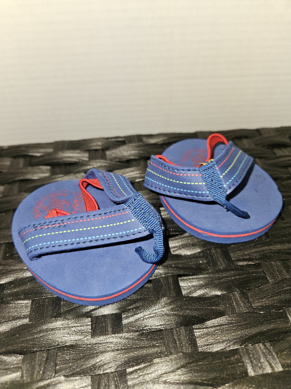 Build-A-Bear Blue and Red Doll Flip-Flop Sandals